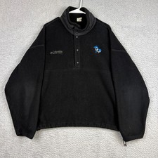 Vintage Columbia Fleece Pullover Mens XL Black GLP Logo Snap T Made in USA Gorp picture