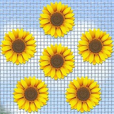 Fabbay 12 Pcs Screen Door Magnets Sunflower Double Sided Protector Orange  picture