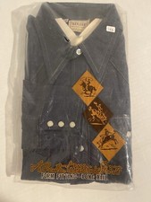 VTG Washington Dee-Cee Western Wear Form Fitting Long Tail Pearl Snap 18-36 NOS picture