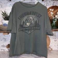 Star Wars Ewok Endor Forest Green Oversized XL Retro T Shirt Unisex picture