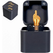 Funny Middle Finger Statue in Box Gag Gift Desk Decor  Prank Novelty Toy picture