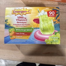 Emergen-C 90 Packets Vitamins B C Grape Orange Tangerine IMMUNE SUPPORT EmergenC picture
