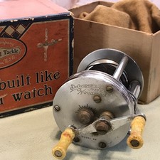 Vintage Shakespeare Co. Wondereel Thumbless Casting Reel 1920’s Original Box picture