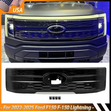 For 2022-24 2025 Ford F150 F-150 Lightning Agate Black Fornt Bumper Grille Grill picture