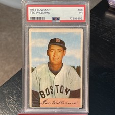 1954 Bowman #66 Ted Williams PSA 1 Vintage HOF SP picture