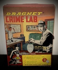 Vintage 1955 Dragnet Badge 714 Crime Lab No. 3765 Transogram Detective Set w/Box picture