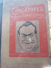 Enrico Caruso Caricatures La Follia di New York 1914 Illustrated Hardcover picture