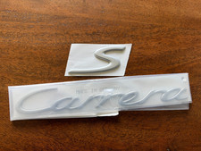 NEW Genuine Porsche Carrera S Emblem Insignia Logo Script Titanium 99755923701 picture