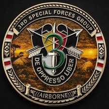 3rd Special Forces Group Airborne Challenge Coin Green Beret Africa 3rd SFG picture