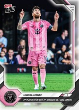 PRE-ORDER 2026 Lionel Messi #86 Topps Now Inter Miami CF 3rd straight 20+ Goal picture