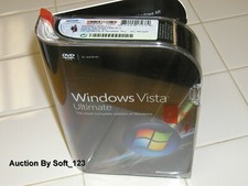 Microsoft Windows Vista Ultimate Full 32 Bit & 64 Bit DVDs =NEW SEALED BOX= picture