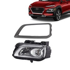 Fits 2018-2021 2019 2020 Hyundai Kona Headlight Halogen Driver Left Side W/Bezel picture
