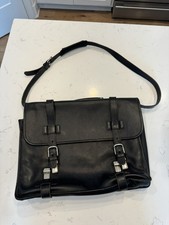 Vintage Coach Y2K Messenger Madison Unisex Black Leather #5325 picture