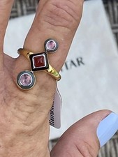 100% Authentic Alexis Bittar Triple Carnelian & Amethyst, Enamel GP Ring $225 picture