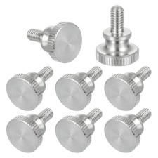 M4x6mm Knurled Shoulder Thumb Screws 12mm Dia. Stainless Diamond Head 8 Pcs picture