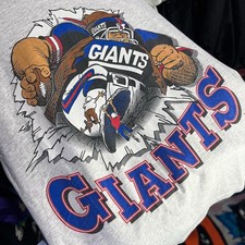 Vtg New York Giants 90s NFL Super Bowl Ash Short Sleeve T shirt HN7730 picture