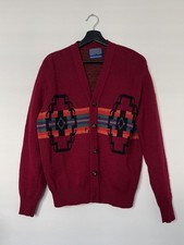 Vintage Pendleton High Grade Western Wear - Red Wool Cardigan **Missing Button** picture