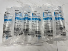 McKesson Piston Irrigation Syringe Lot of 6 Flat Top With Catheter Tip-60 CC picture