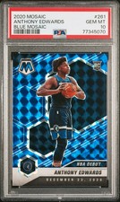 2020 Panini Mosaic Anthony Edwards #261 Blue Mosaic 94/99 RC PSA 10 picture