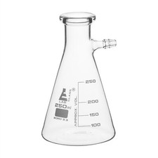 250ml Filtering Flask, 50ml Graduations, Integrated Side Arm, Borosilicate Glass picture