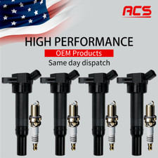 4X OEM Ignition Coil & 4X Iridium Spark Plugs For Hyundai Elantra Kia Soul UF651 picture