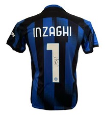 Inzhagi Hand Signed 23-24 Inter Milan Home Soccer Jersey picture