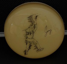 Jai Alai Legend Joey Ultra Rare Glass Vintage Paperweight. Amazing Nostalgia picture