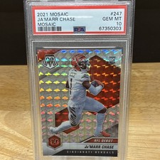 2021 Panini Mosaic NFL Debut Ja'Marr Chase #247 (RC) GEM MT 10 picture