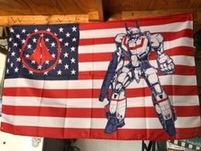 GIANT 5' ROBOTECH MACROSS SAGA RICK HUNTER VERITECH FLAG BANNER picture