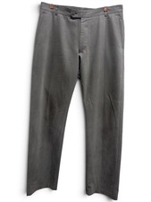 Armani Collezioni Men’s Gray Pinstripe Dress Pants 36x33 Flat Front picture