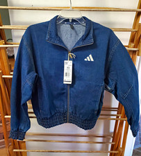 Adidas Retro Denim Jacket Small Women's New picture