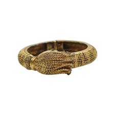 KJL Flower Cuff Hidden Watch Kenneth Jay Lane Gold Tone Sheffield 17 Jewels Rare picture