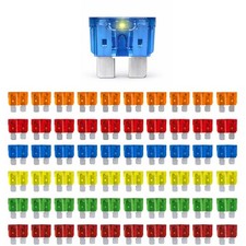 60Pcs LED Blade Fuse Assortment Smart Glow 5A-40A ATO 12V picture