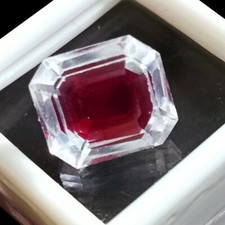 Natural Bi-Color Pitambari Sapphire Emerald Cut 8CT+ Loose Certified Gemstone picture