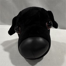 THE DOG Artlist Collection Black Lab Plush Large Head Red Collar Stuffed Puppy picture