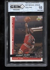 Michael Jordan 1993-94 Upper Deck #237 Hang Time NBA Chicago Bulls GEM MINT 10 picture