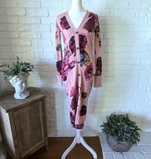 NEW Desigual / Christian Lacroix Floral Knit Midi Dress, M, Button Front picture