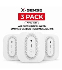 X-Sense XP02-WR 3-Pack Wireless Interlinked Smoke & Carbon Monoxide Voice Alarms picture