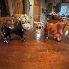 Vintage 1938 Disney’s Chalk Ware Ferdinand The Bull and His Mom Lucita Very Rare picture