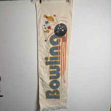 Vintage 60’s Bowling Towel 11” X 40” picture