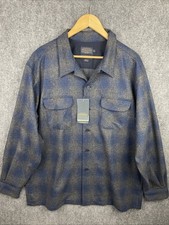 Pendleton Board Shirt Mens 2XL Blue Shadow Plaid Flannel The Original Board 2024 picture