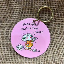 Vintage 1983 Dear God Kids Key Chain Gallant Greetings Corporation picture