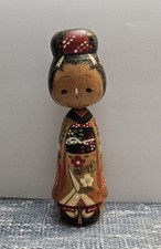 Vintage Japanese Kokeshi Doll Wood Handpainted picture
