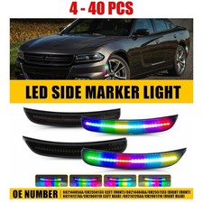 4-40x Dynamic Multiple Color LED Side Marker Light For Dodge Charger 2015-2022 A picture