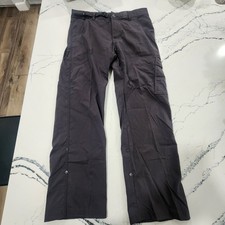 prAna Zion Men’s Pants Charcoal Gray Size 33x30 picture