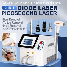 2-in-1 808nm Diode Laser Hair Removal & Picosecond Tattoo Removal Machine picture