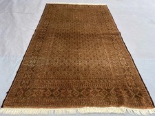 Antique Afghan Hand Knotted Vintage Wool 3x5Ft Rug Tribal Oriental Brown Carpet picture