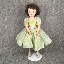Madame Alexander Cissy Doll Tagged Celery Green Dress With Heels Gloves TLC picture