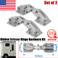 2PCS Large Hidden Scissor Hinge - Aluminum & Stainless Steel Screw Nuts Hardware picture