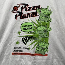 Toy Story Pizza Planet T Shirt Women's 2XL White Graphic Disney Pixar NWT picture